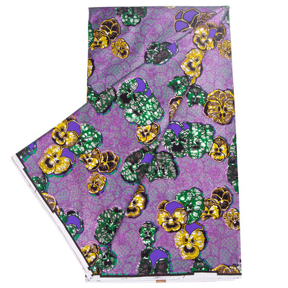100% Cotton African Ankara Wax Fabric - 6 Yards Party Dress Sewing & Craft Print