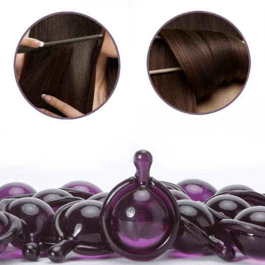 Smooth Silky Hair Vitamin Capsules: Keratin Complex Oil for Hair Care - Repair Damaged Hair with Anti Hair Loss Serum (5/10/15Pcs)