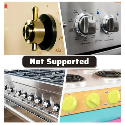 Child Safety Stove Knob Covers - Universal Plastic Gas Oven Lock Protectors (2, 4 or 8 Pack)