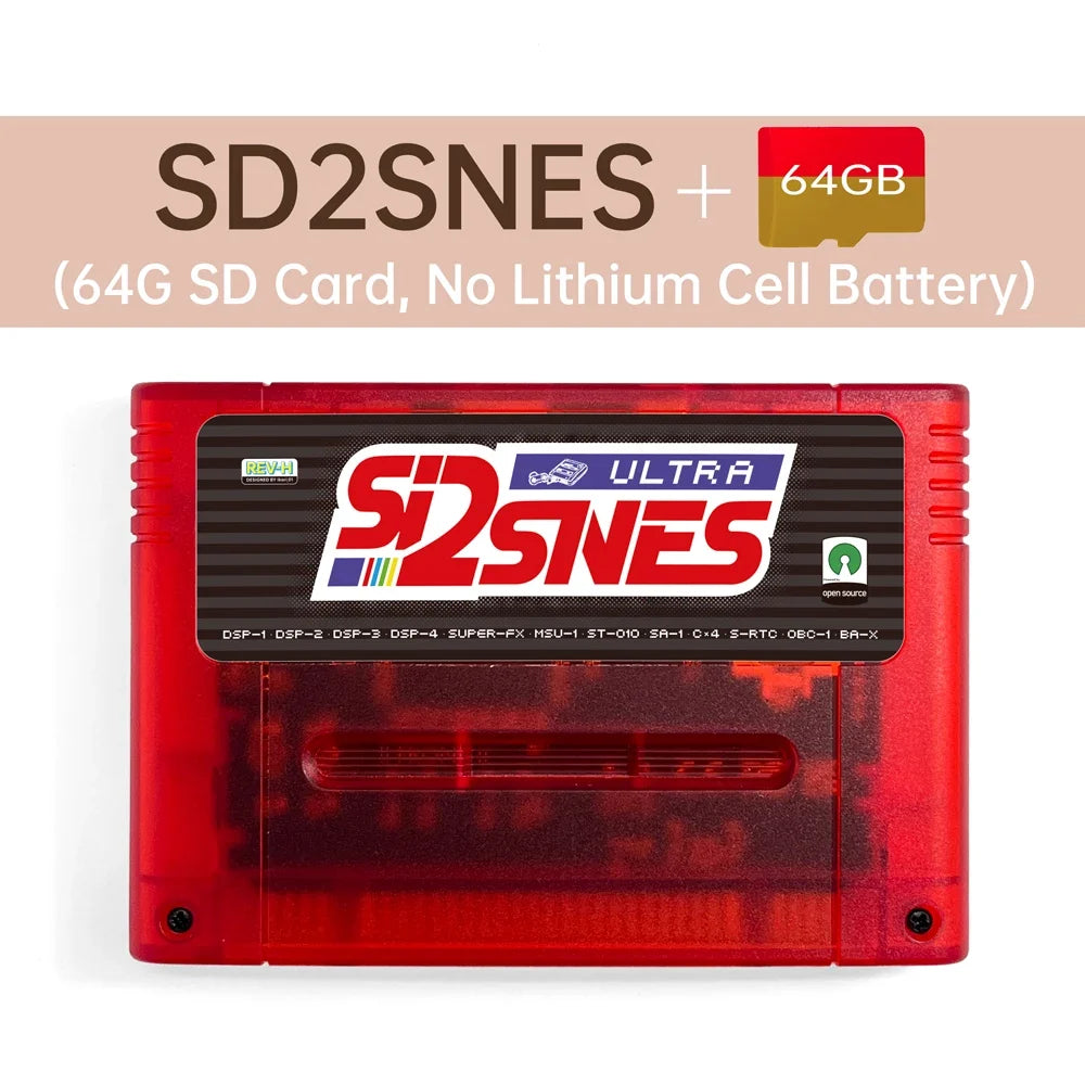 SD2SNES Rev.H Flash Cartridge - Multi Region SNES/SFC Game Adapter with FXPAK MSU Enhancement Support