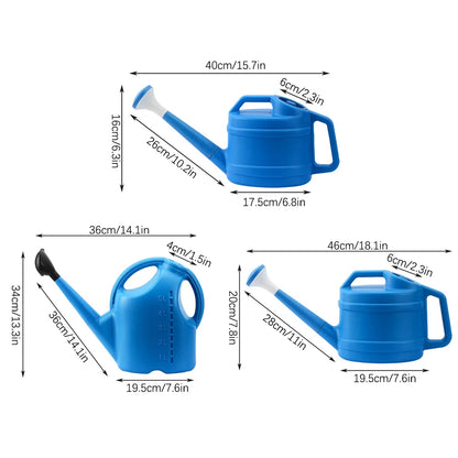Long Spout Garden Watering Can - Lightweight Large Capacity Watering Pot with Sprinkler Head & Comfort Grip Handle