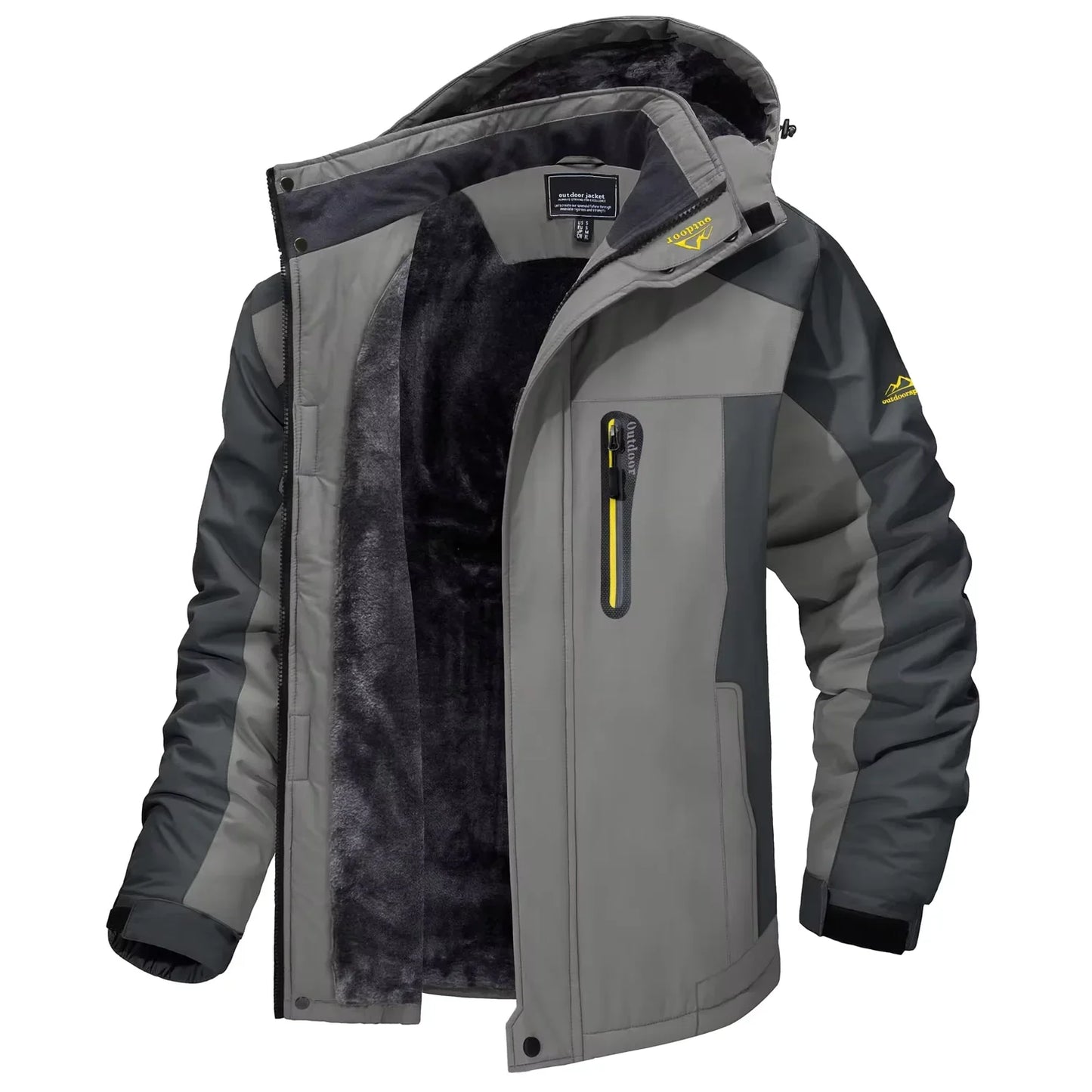 TACVASEN Winter Fleece Lined Parka - Waterproof Windproof Ski Snowboard Jacket with Removable Hood