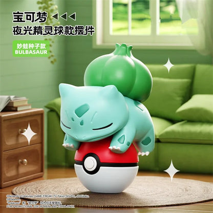 Authentic Pokémon Poké Ball Lying Plush Dolls – Handmade Pikachu & Charmander Figure Model Ornament, Kids Toy & Christmas Gift Collectible