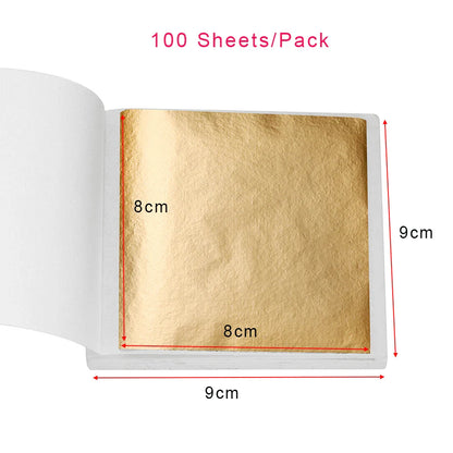 100-200 Sheets Imitation Gold Foil Paper – Gilding DIY Epoxy Resin Jewelry Making & Craft Decoration