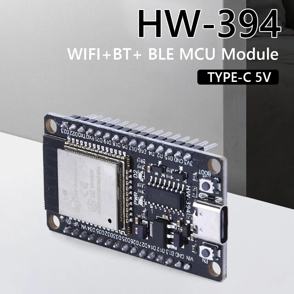 ESP32 ESP-WROOM-32 Development Board – Type-C WiFi & Bluetooth Module with ESP32 NodeMCU Breakout Board for IoT Projects