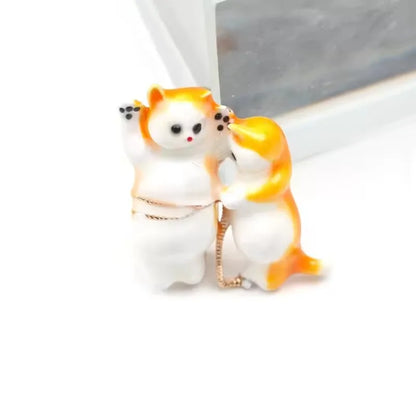 Women's Fashion Cat Brooch Pin - Cute Animal Jewelry Accessory for Clothing, Bags & Stylish Decor