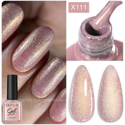 LILYCUTE Solid Color Gel Nail Polish 7ml - Semi-Permanent Soak Off UV LED Gel Varnish for Nail Manicure Art