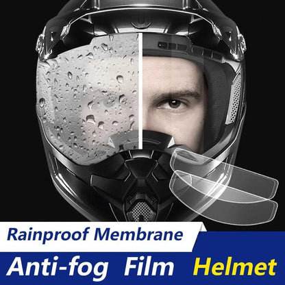 Universal Motorcycle Helmet Anti-Fog & Rainproof Film – Clear, Durable Nano Coating Sticker