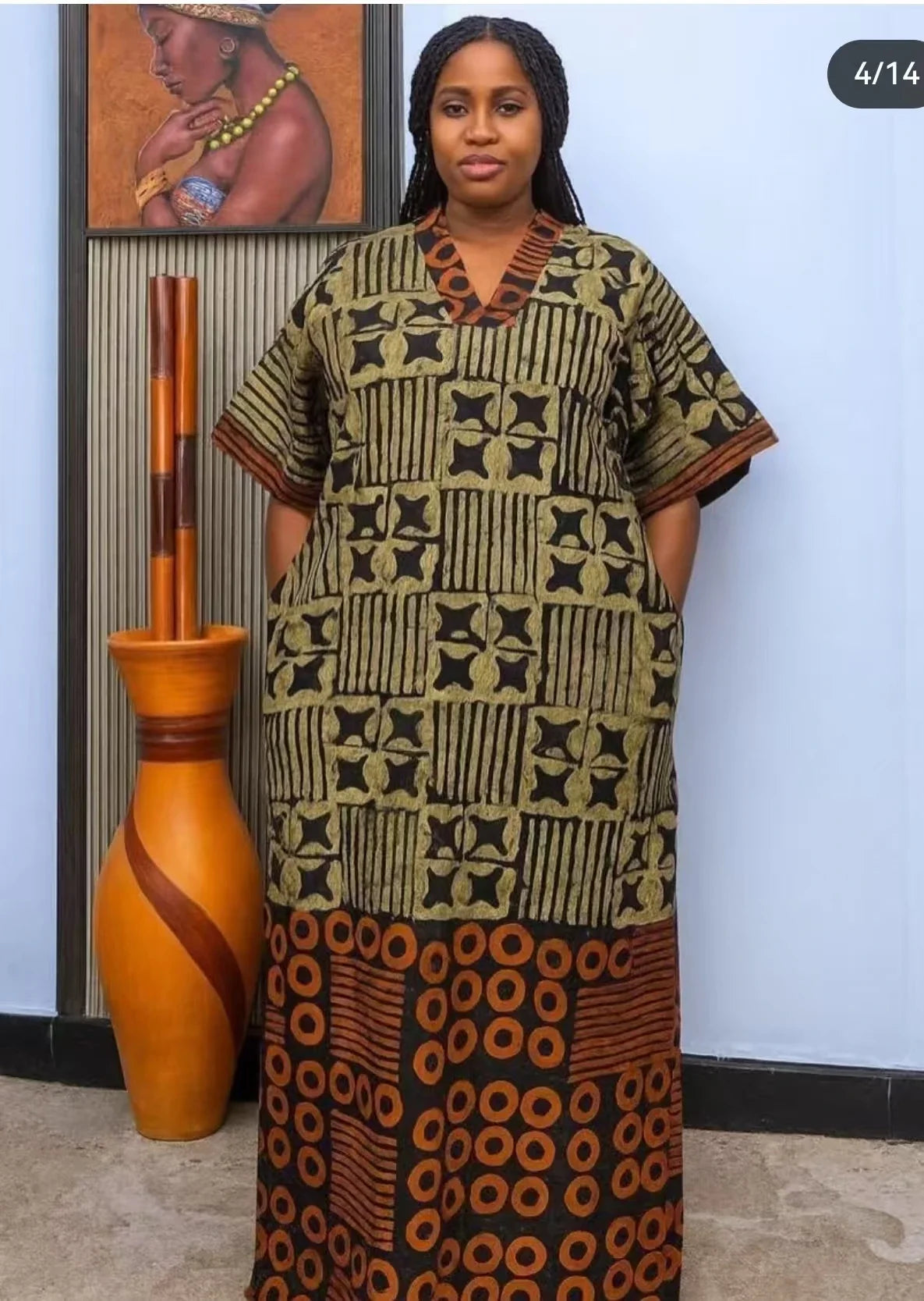 2026 Plus Size African Maxi Dress - Traditional Dashiki Ankara Kaftan Gown