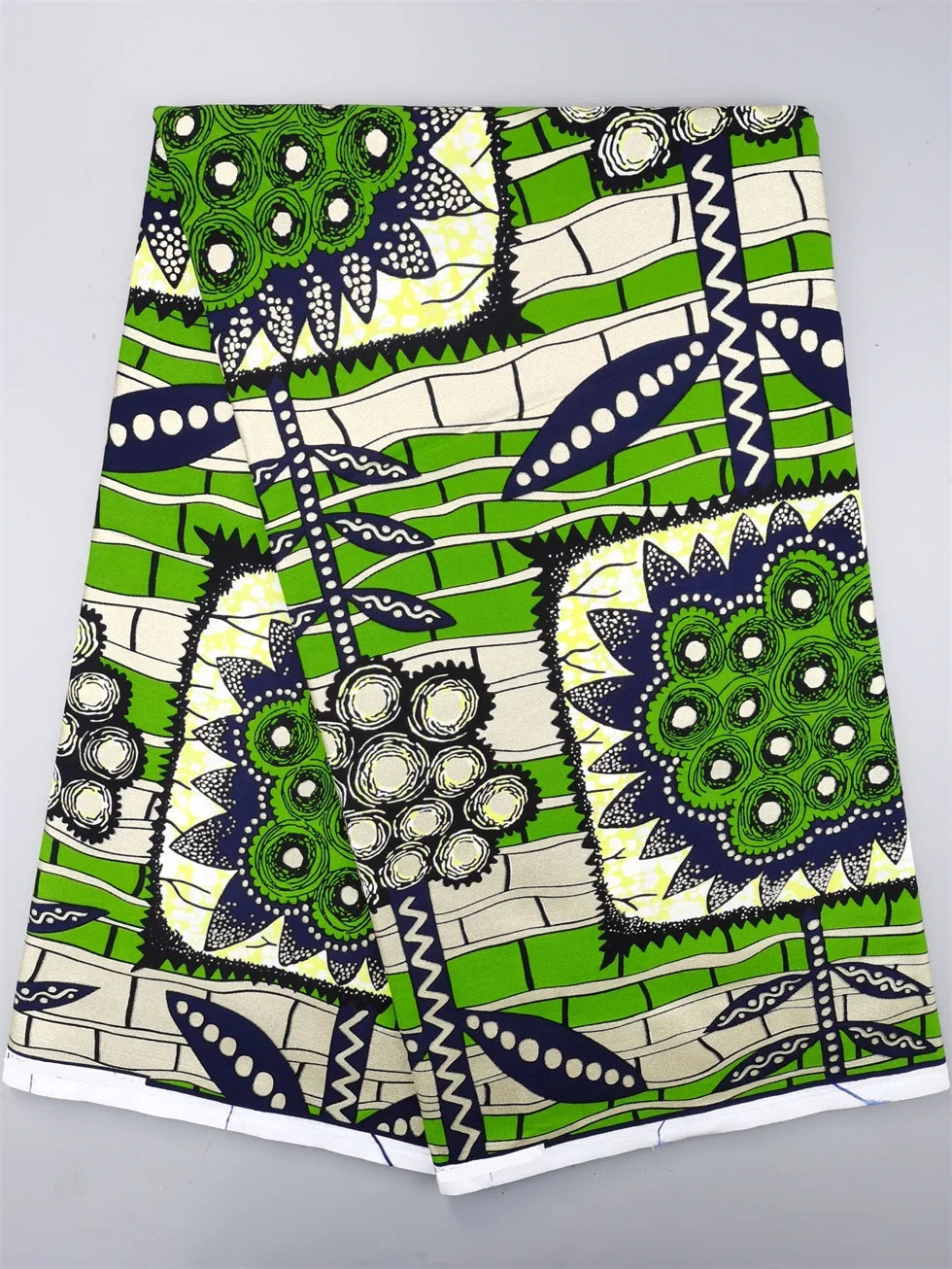 Grand African Wax Glitter Glam Fabric - 100% Cotton Ankara Batik Gold Print Pagne for Party Dresses & Sewing