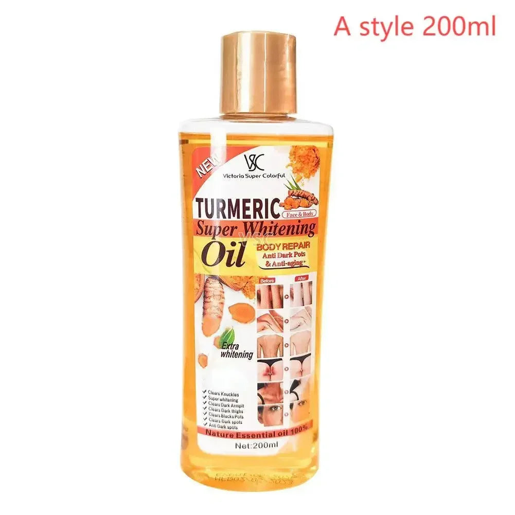 Turmeric Essential Oil 200ml - Moisturizing Facial & Body Massage Oil for Aromatherapy and Skin Care