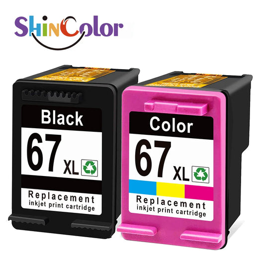 ShinColor Compatible 67XL Ink Cartridges for HP – High Yield Replacement Ink for HP DeskJet 2700 & Envy 4200, 6020, 6030, 6400, 6430 Series