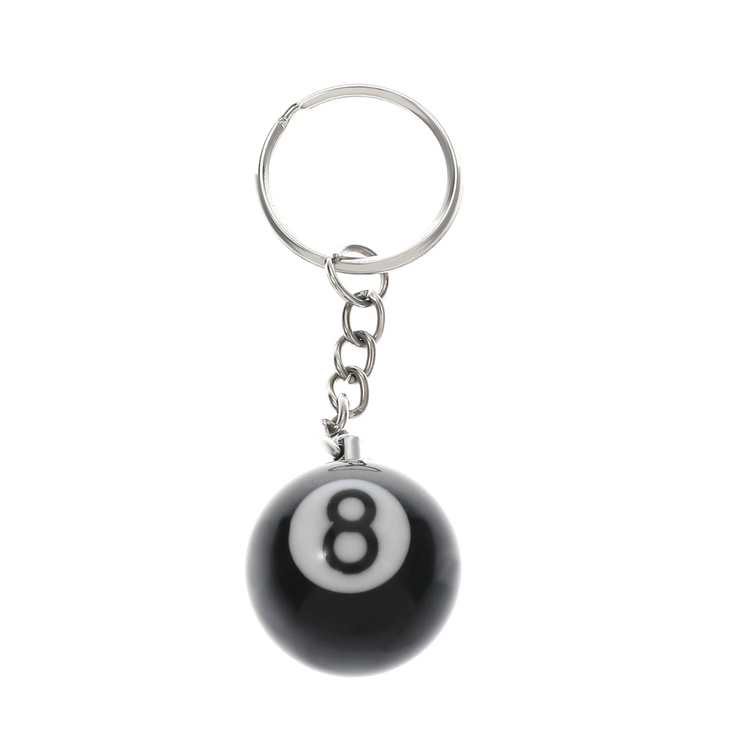Creative Billiard Pool Keychain – Lucky Black 8 Ball 25mm Resin Jewelry Gift