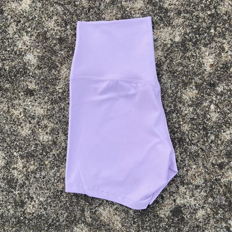 Women’s High Waist Fitness Shorts – Sexy Solid Color Yoga & Cycling Athletic Shorts Squat Proof Workout Training Activewear