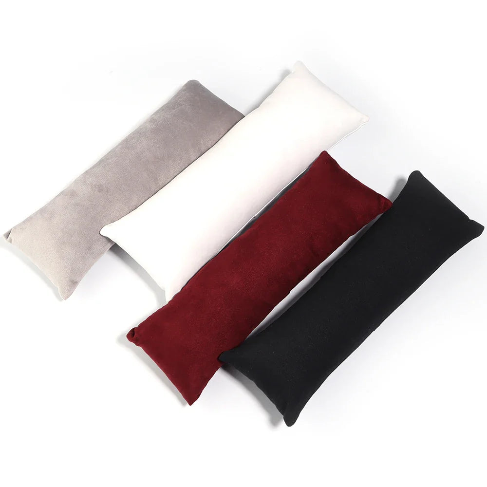 Velvet PU Leather Jewelry Pillow Stand – Organizer for Bracelets, Bangles, Anklets & Watches, Display & Photography Prop