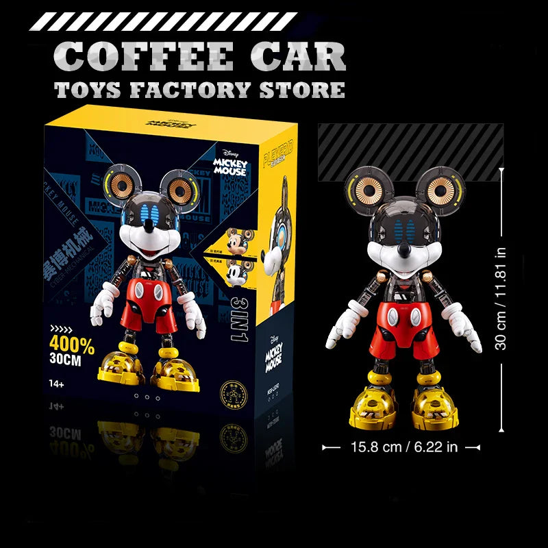 Disney 30cm Mickey Mouse 3D Building Blocks – Cute Anime Action Figure Toy, Cartoon Decor, Birthday Gift