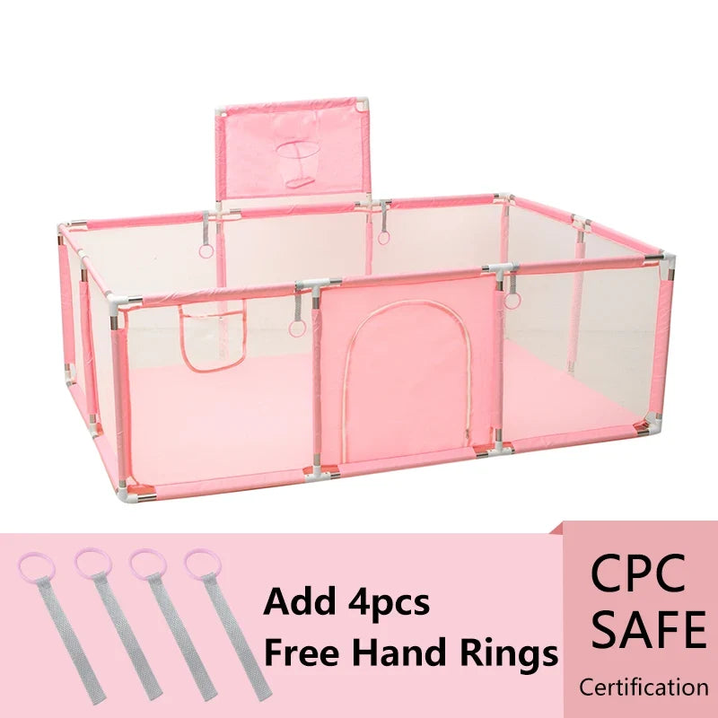 IMBABY Baby Playpen Safety Fence - Large Indoor Activity Gym Corral Play Area for Kids Toddlers