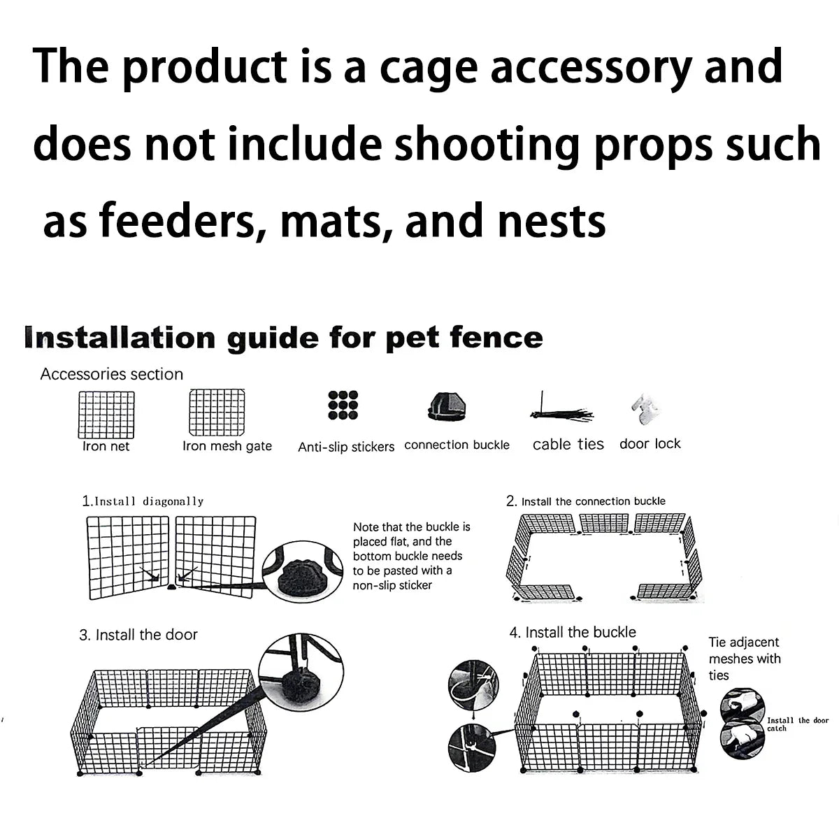 Indoor Pet Dog Enclosure Kennel – Small Dog Fence with Isolation Door & Built-In Toilet Area