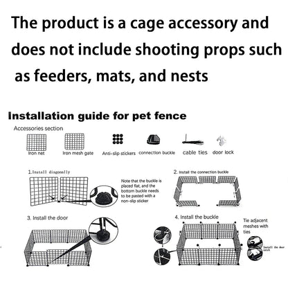 Indoor Pet Dog Enclosure Kennel – Small Dog Fence with Isolation Door & Built-In Toilet Area