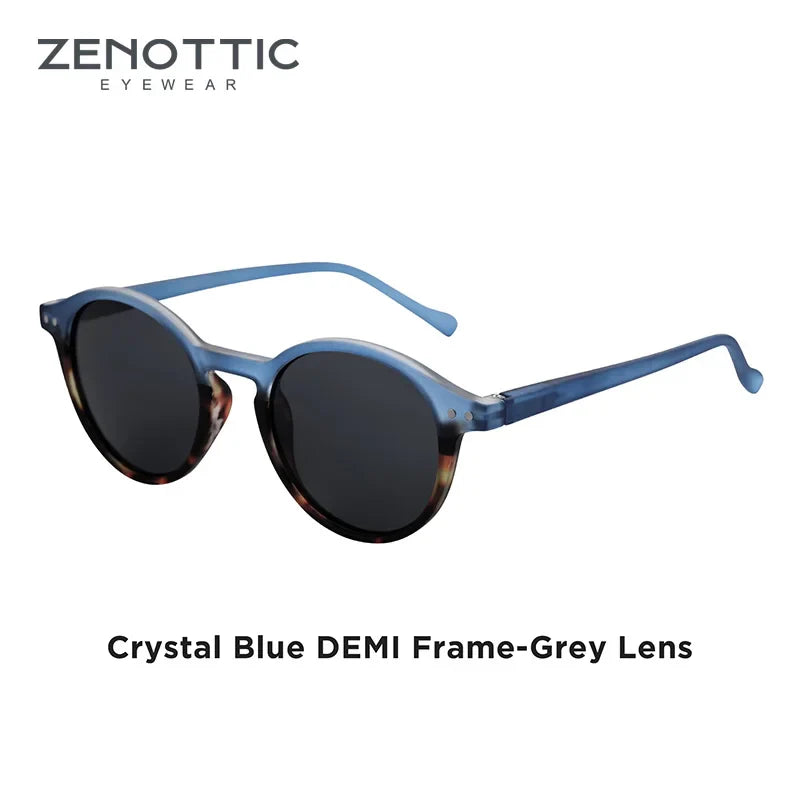 ZENOTTIC Retro Circular Polarized Sunglasses (S Size) – Vintage Small Round UV400 Goggles for Men & Women