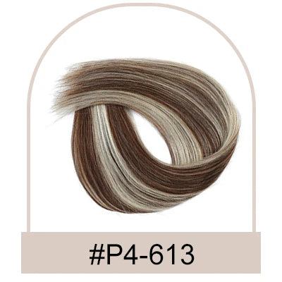 Silk Top Swiss Lace Clip-In Topper – Straight Real Human Hair Toupee with Bangs, Breathable & Soft, Blonde Color