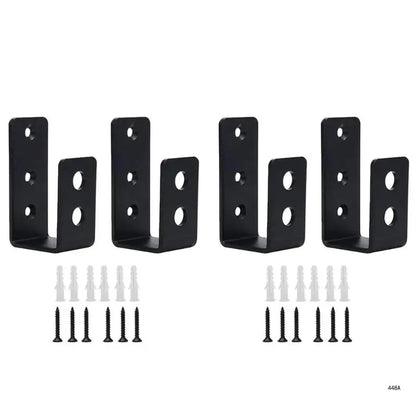 Door Barricade Security Clamps - U-Shaped Door Lock Brackets Set for Home, Barn, Shed, Garage & Gate Protection