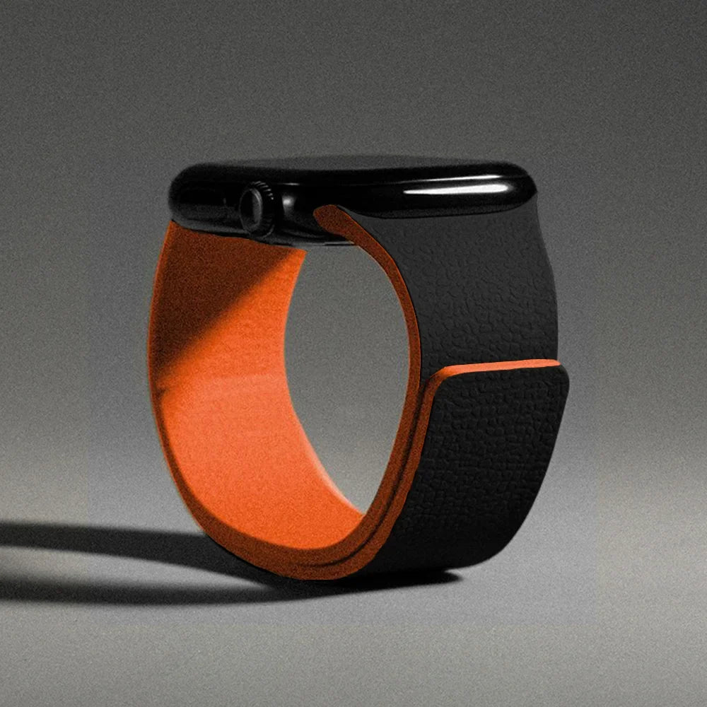Silicone Magnetic Strap for Apple Watch - Adjustable Band for 49mm/46mm/45mm/44mm/42mm/41mm/40mm Series Ultra, SE & More