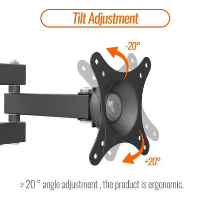 Universal Adjustable TV Wall Mount Bracket – Rotatable Holder for 14-32" LCD & LED Flat Panel Monitors