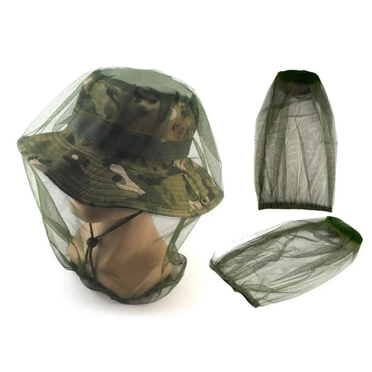 Outdoor Mosquito Net Hat - Breathable Head Face Mesh Cover for Fishing Travel & Camping
