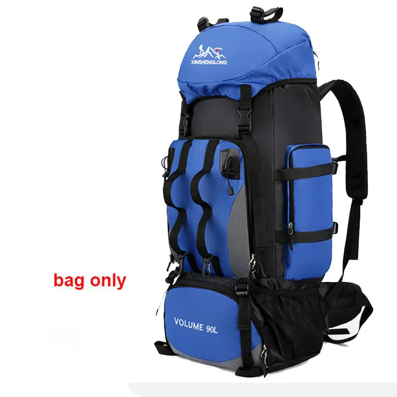 90L Waterproof Hiking & Camping Backpack - Large Capacity Outdoor Trekking Rucksack for Travel & Sports