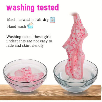Floral Baby Girls Cotton Briefs Set - Multi-Pack Soft Toddler Panties & Kids Underwear for Ages 2-11T