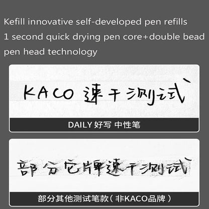 KACO Metal Clip Gel Pen - 0.5mm Black Ink Quick Dry Signature Pen with 800M Smooth Writing Capacity