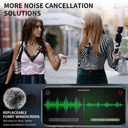 Upgrade Your Audio: NEW Wireless Lavalier Microphone - Mini Mic for iPhone, Android, Laptop, Live Gaming, and Mobile Phone Video Recording