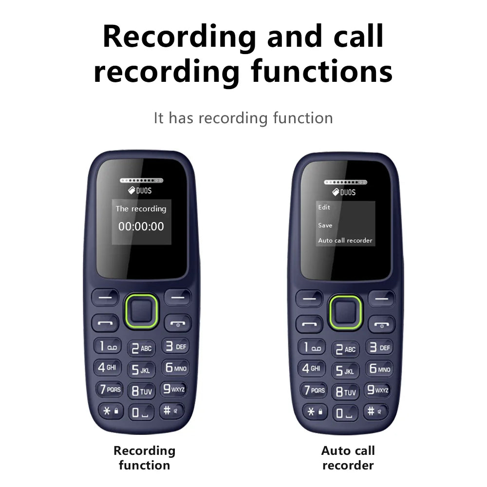 SERVO BM310 Mini Mobile Phone – Dual SIM, Call Recording, Magic Voice, Blacklist, MP3 Player, 2G Tiny Button Cellphone