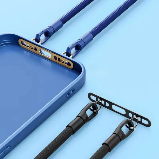 Ultra-Thin Metal Phone Lanyard Patch - Stainless Steel Hanging Cord Connector for Cellphone Safety