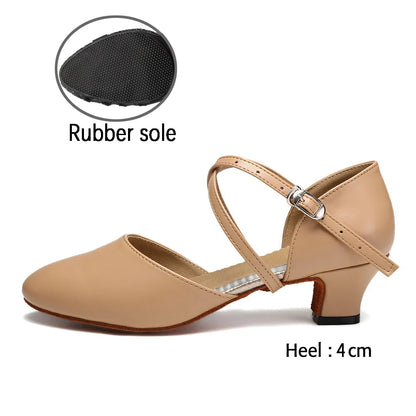 DKZSYIM Women’s Dance Shoes - Latin Tango Jazz Party Dancing Shoes with Lace-Up Closure, Suede Sole, Closed Toe & Microfiber Leather, 7 Colors