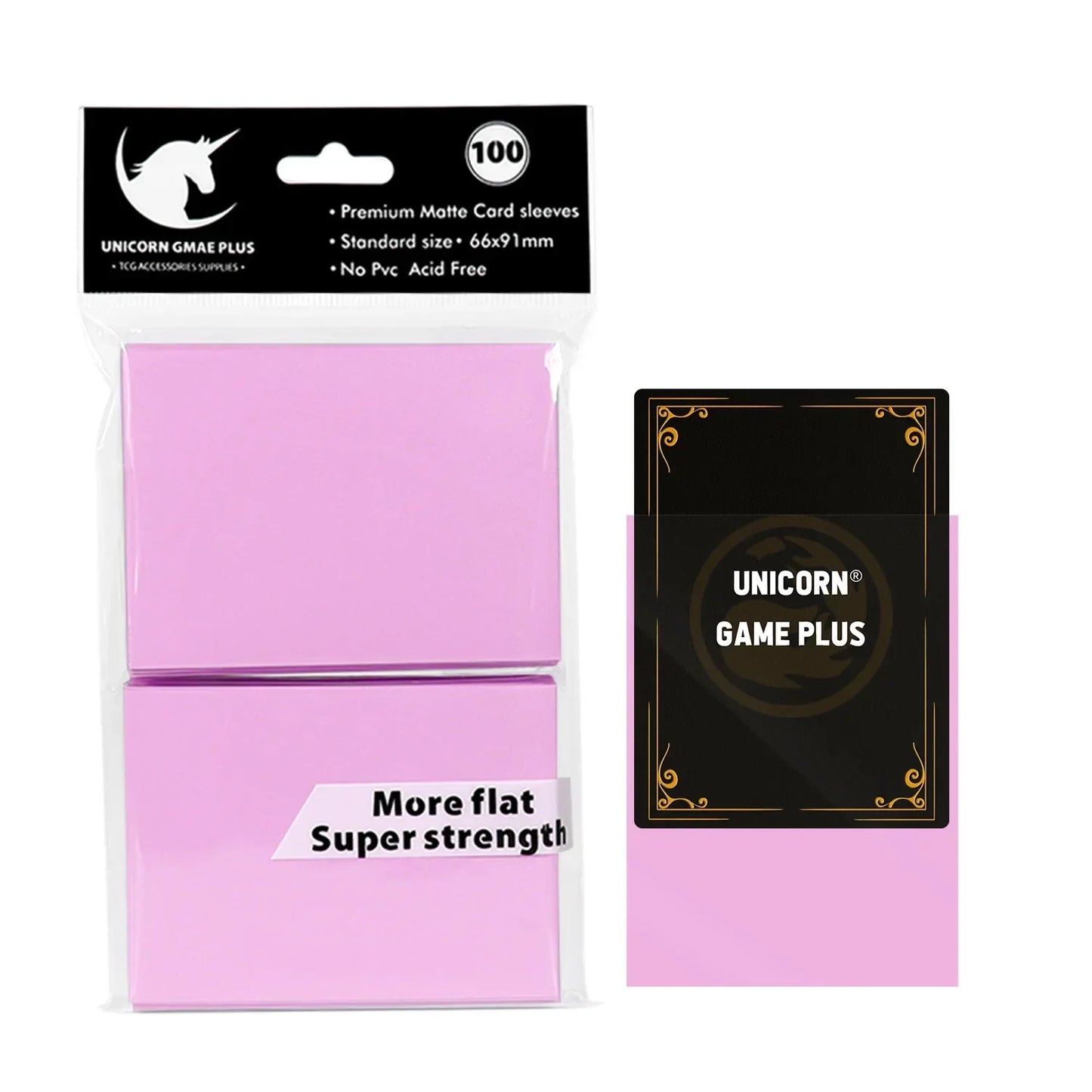 100PCS Matte Card Sleeves - 66x91mm TCG Trading Card Protectors for Pokémon, Tarot & Board Games