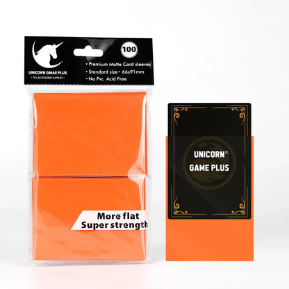 100PCS Matte Card Sleeves - 66x91mm TCG Trading Card Protectors for Pokémon, Tarot & Board Games