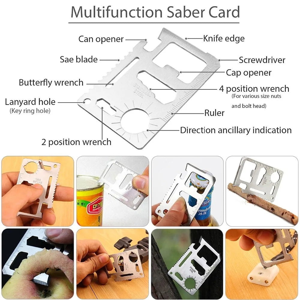 Professional Emergency Survival Kit - Multifunction Tactical Gear for Camping Hiking Wilderness Adventure and SOS Preparedness
