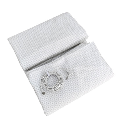10% Silver Fiber Flat Bedsheet with Earthing Cord – Conductive Antistatic Health Protection & Stress Relief Sheet