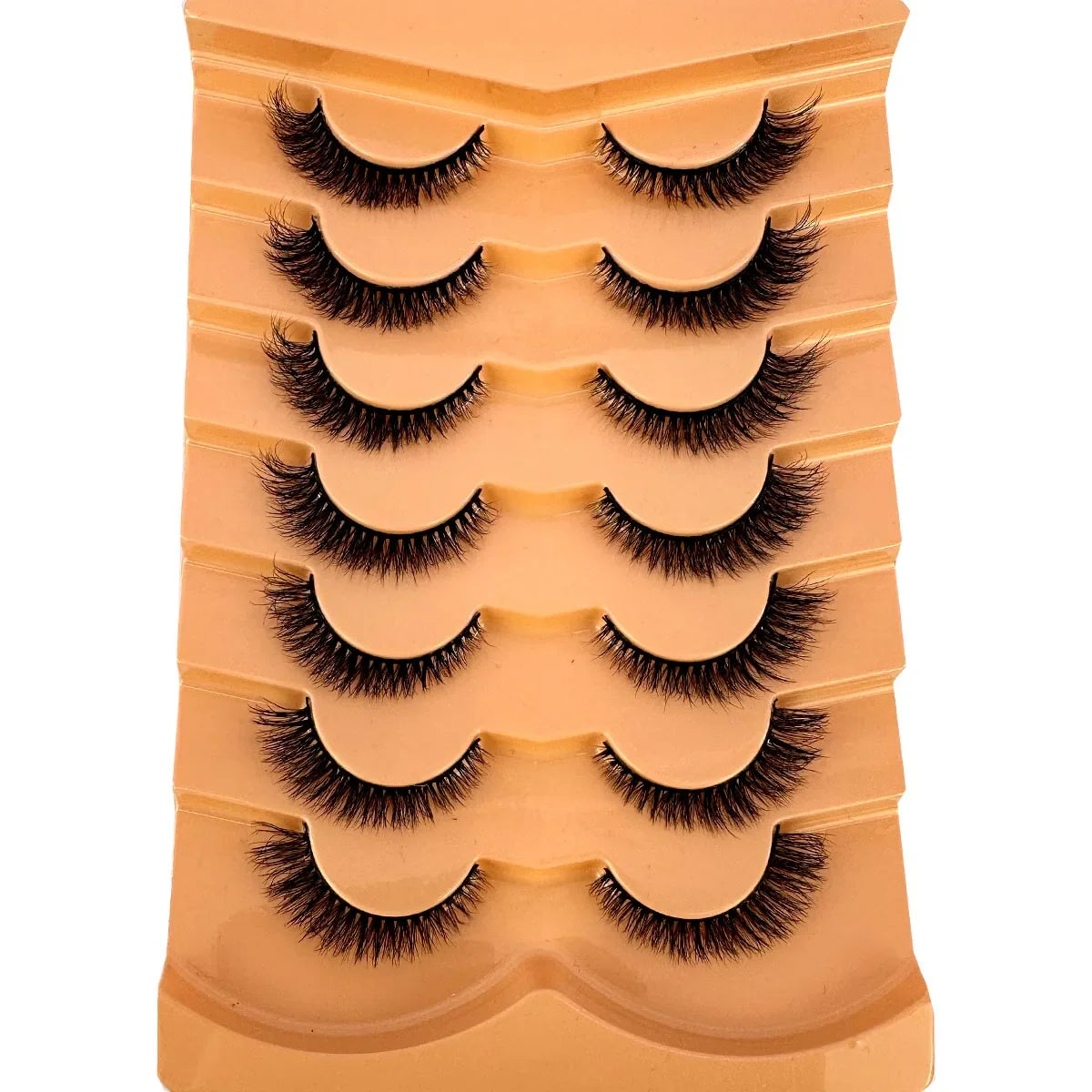 7 Pairs 3D Mink Fur False Eyelashes – Thick Short Dramatic Natural Look Makeup Lashes Wholesale