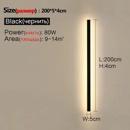 Waterproof Outdoor Wall Light – LED Garden Lamp, Modern Nordic Style for Living Room & TV Background, IP65, 110/220V Wall Washer