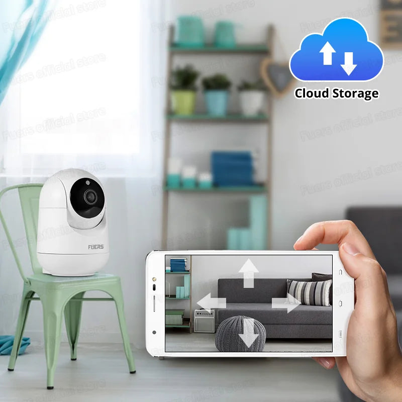 FUERS 4K 8MP WiFi Pet Camera - Tuya Smart Wireless Home Security & Baby Monitor Camera