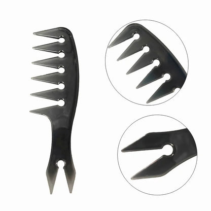 Men's Professional Wide Tooth Hair Comb & Brush – Barber-Grade Hair Styling Tool for Men
