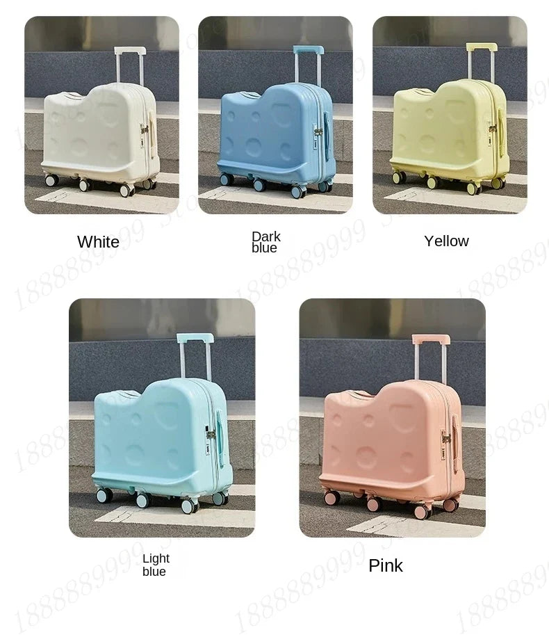 Kids Ride-On Suitcase with 360° Wheels & TSA Lock – Lightweight Cabin Luggage for Boys and Girls