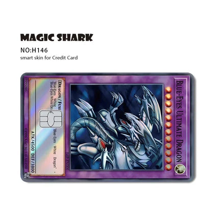Magic Shark Holographic Laser Skin - Evil FBI Money Credit Bank Card Sticker Cover No Fade Protective Film