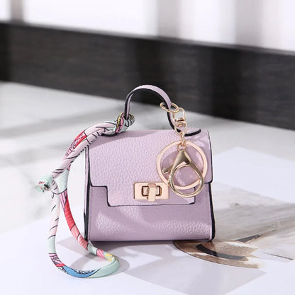 Luxury Mini Headphone Bag – Leather Purse Pendant Keychain for AirPods 2/3/4/Pro 2 and Galaxy Buds 3/3Pro