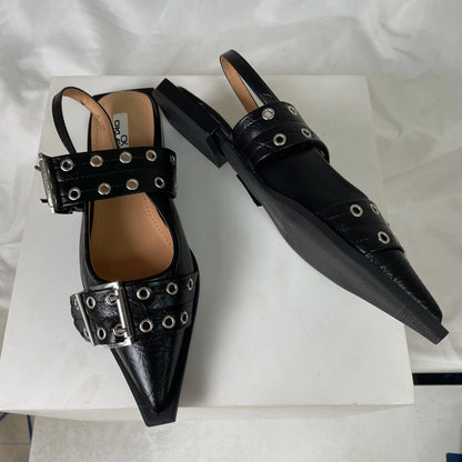Women’s Pointed Toe Slingback Sandals – 2025 Spring Fashion Flats, Large Sizes