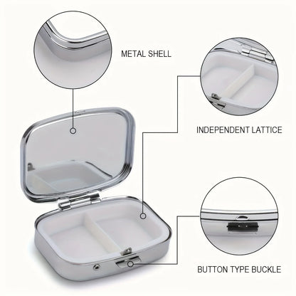 Travel Metal Organizer – Small Colored Medicine & Jewelry Storage Case for Home