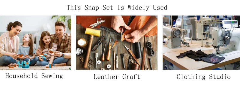 Metal Snap Fasteners Button Kit with Installation Pliers – Sewing Accessories for Jackets, Clothing & Leather Craft